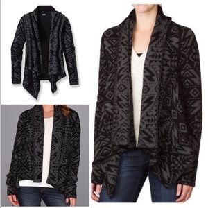 Patagonia Aztec Print open wrap sweater